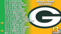 A Look At The Green Bay Packers' 2023 Schedule