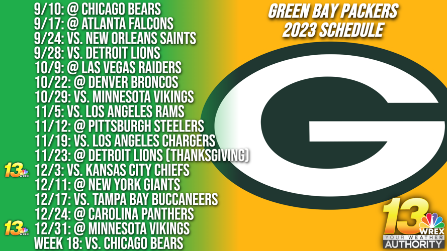 NFL Schedule Release Green Bay Packers 202324 Opponents Top Stories