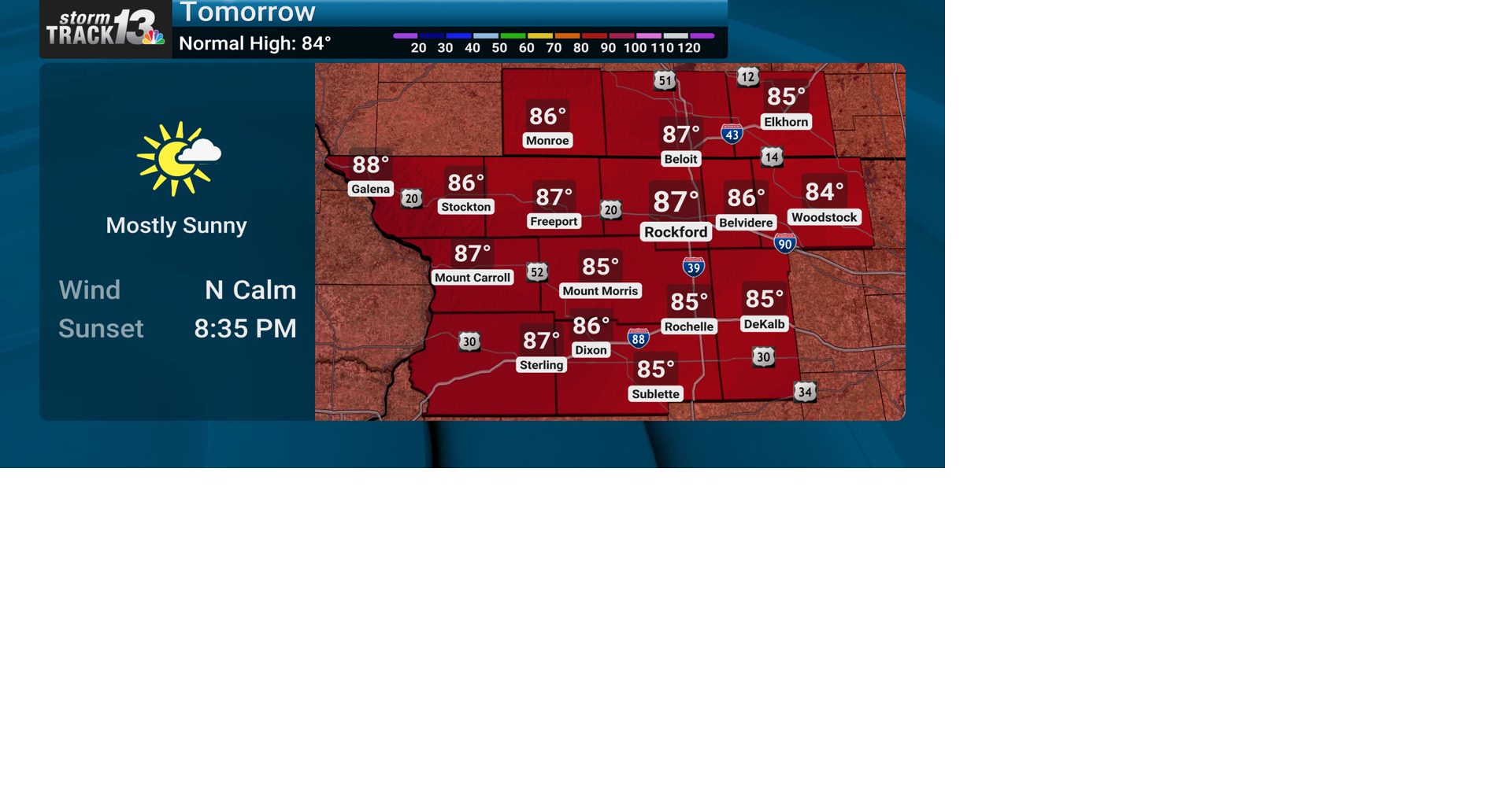 Warmer few days ahead