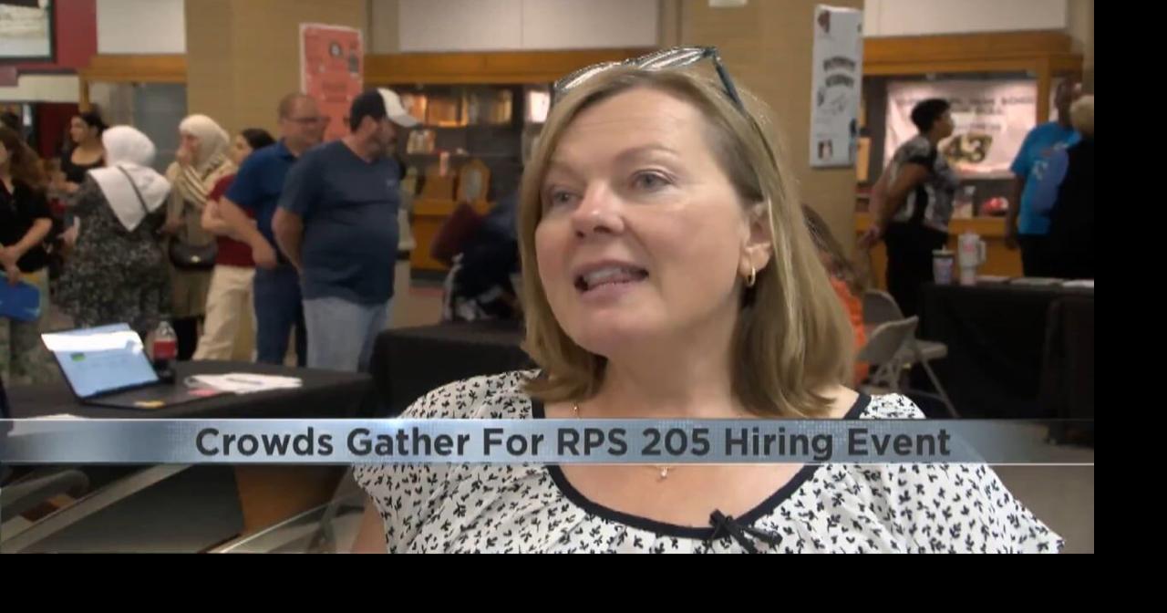 Crowds gather for districtwide RPS 205 hiring event | Video | wrex.com