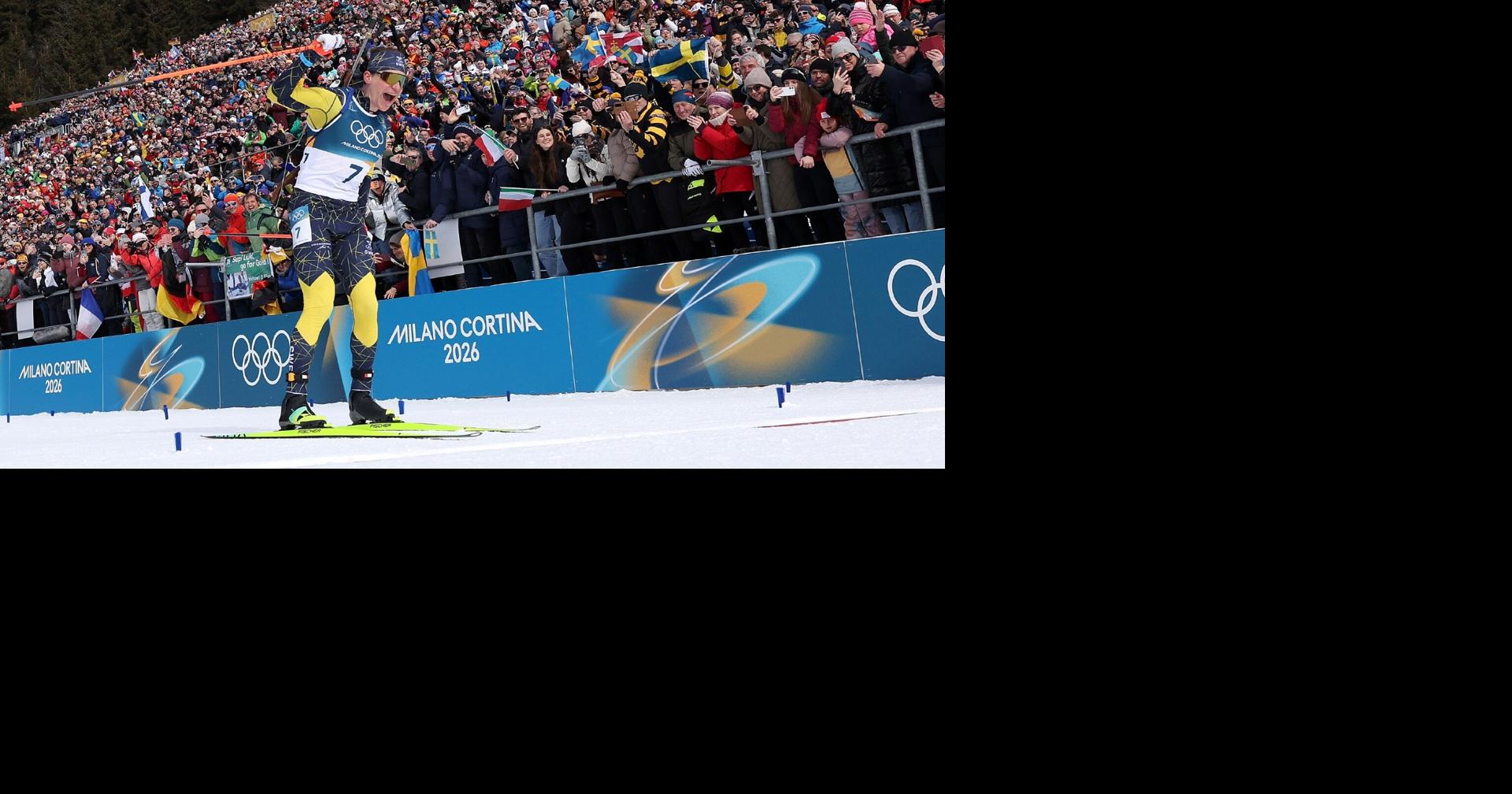 Martin Ponsiluoma chases down gold for Sweden in biathlon 12.5km pursuit