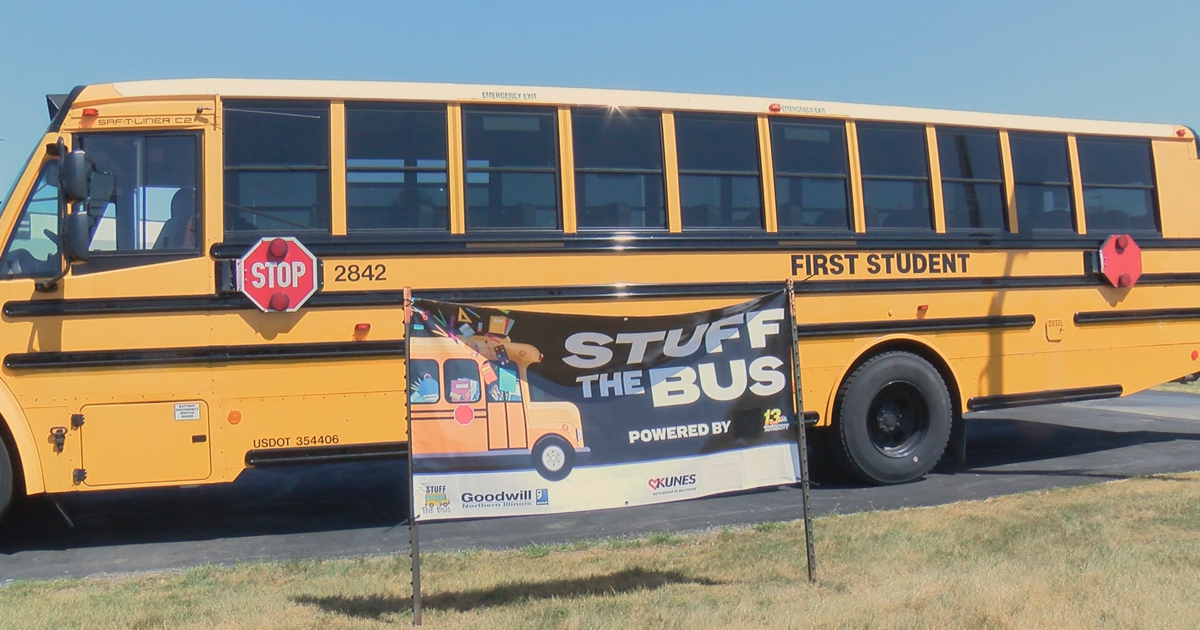 Annual Stuff the Bus fundraiser held in Belvidere and Machesney Park