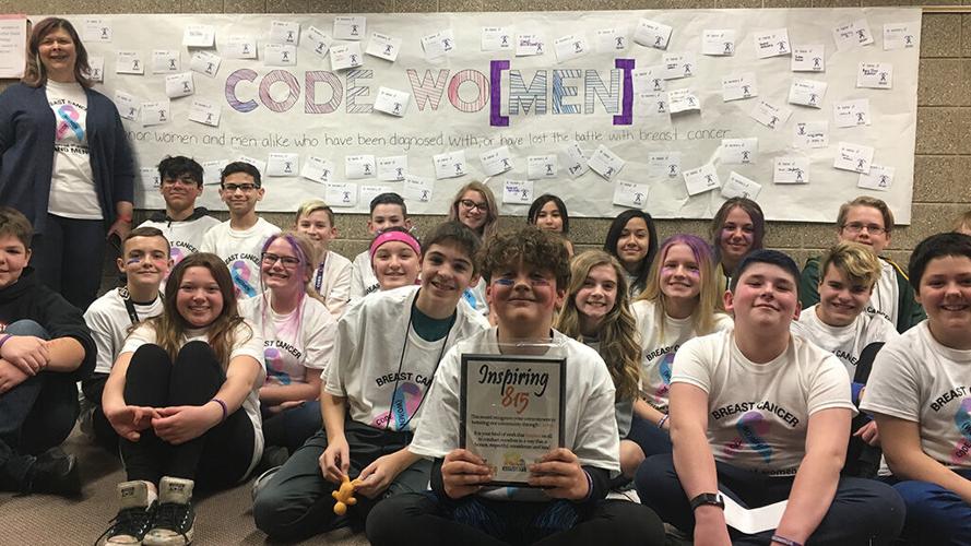 Roscoe middle school students create project raising awareness for men