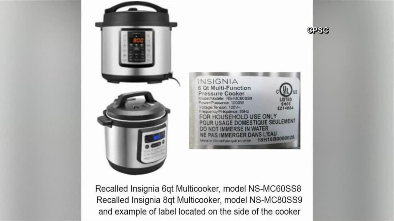 RECALL: Insignia pressure cooker 