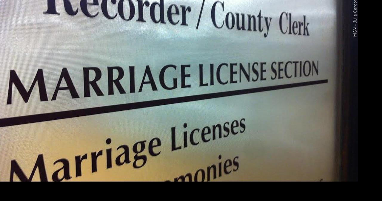 Winnebago County Clerk accepting Valentine #39 s Day marriage license