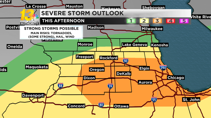 Tornado Watch in effect for parts of northern Illinois until 10 p.m