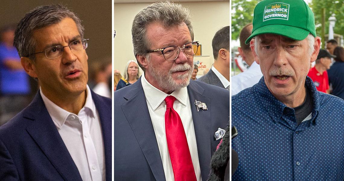 Republican candidates for governor — minus Bailey — try to distance themselves