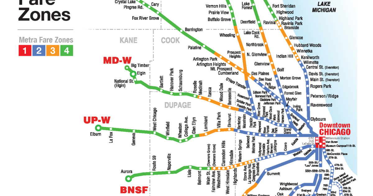 Metra Zone Map | | wrex.com