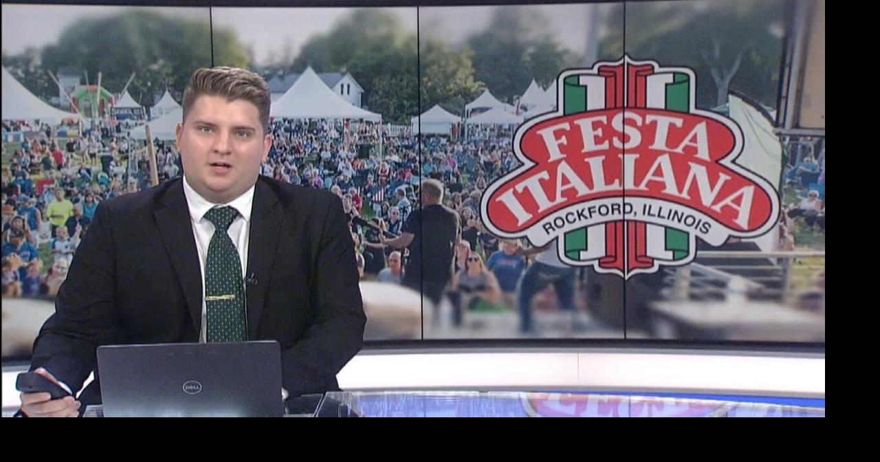 13 WREX's Derek Bayne checks out the culture tent at Festa Italiana