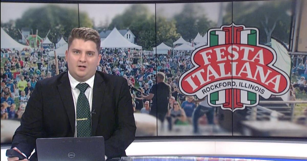13 WREX's Derek Bayne checks out the culture tent at Festa Italiana