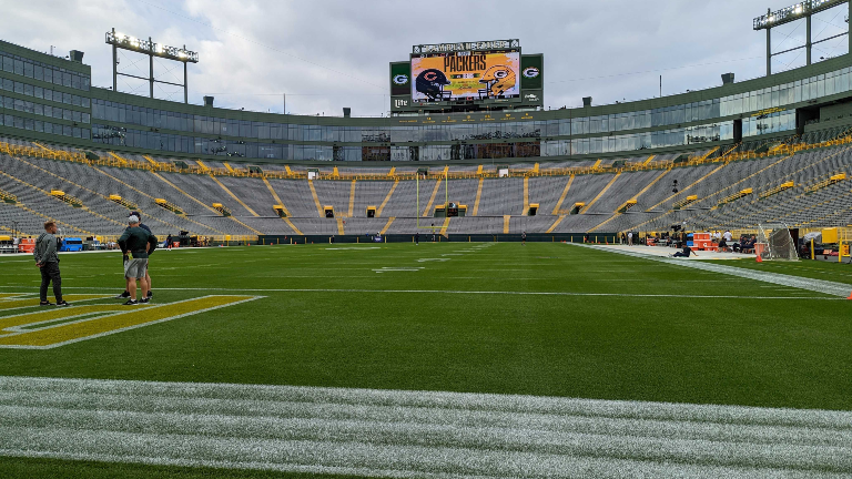 Lambeau Field preps for Saturday soccer match