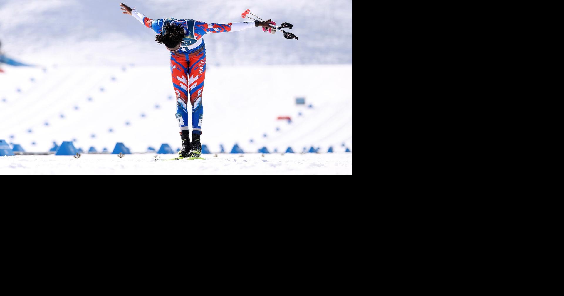 Haiti's first Olympic cross-country skier cheered at finish