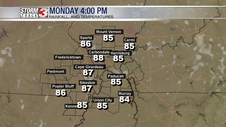 Monday's High Temperatures