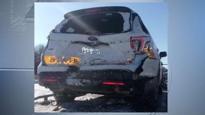 District 13 illinois state police squad car crash
