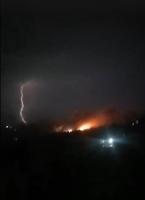 Lightning strikes after stage falls in San Pedro Garza Garcia, Mexico