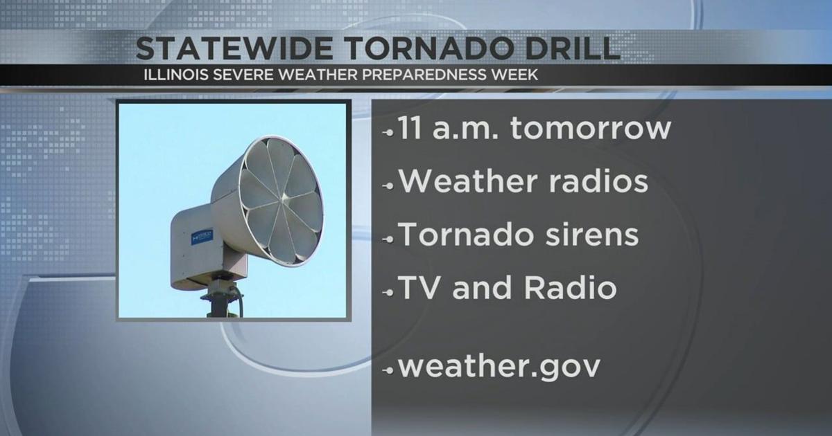 Statewide Tornado Drill Take Place at 11 a.m. on Wednesday in Illinois