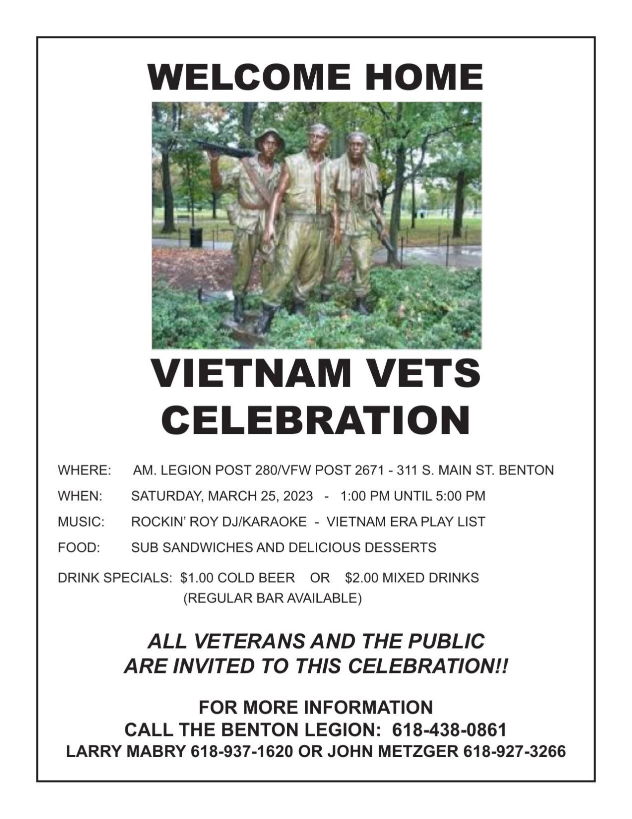 VFW, American Legion in Benton to host Home celebrations for