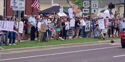 Protesters in Carbondale