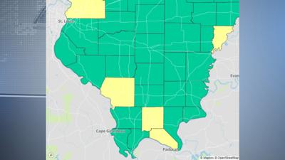 IDPH Region 5 Transmission Map as of May 24th