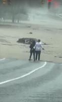Video shows water rescue in Southbury, CT during flooding #shorts