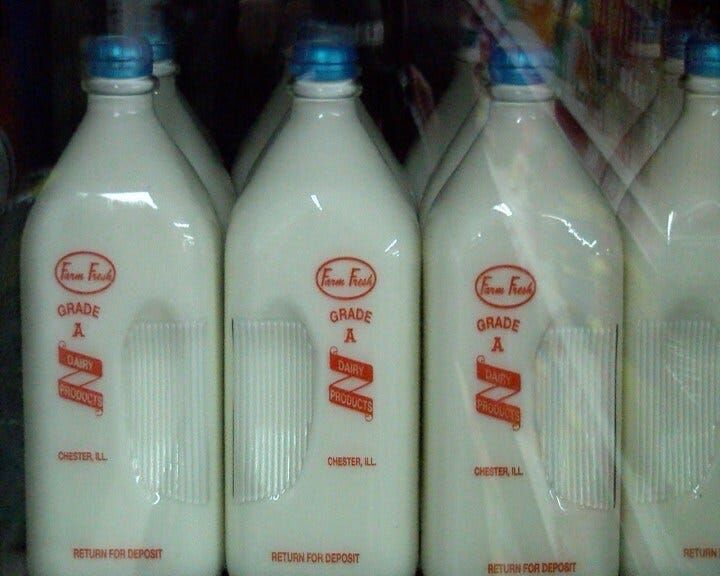 Local milk in returnable glass bottles!! : r/ZeroWaste