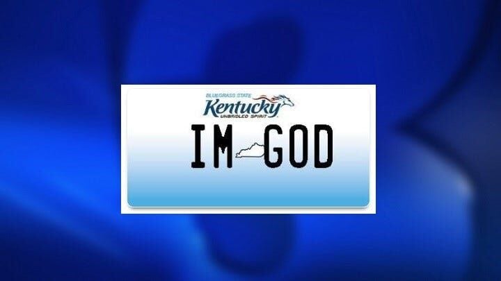 IM GOD': Kentucky atheist's vanity plate approved by judge