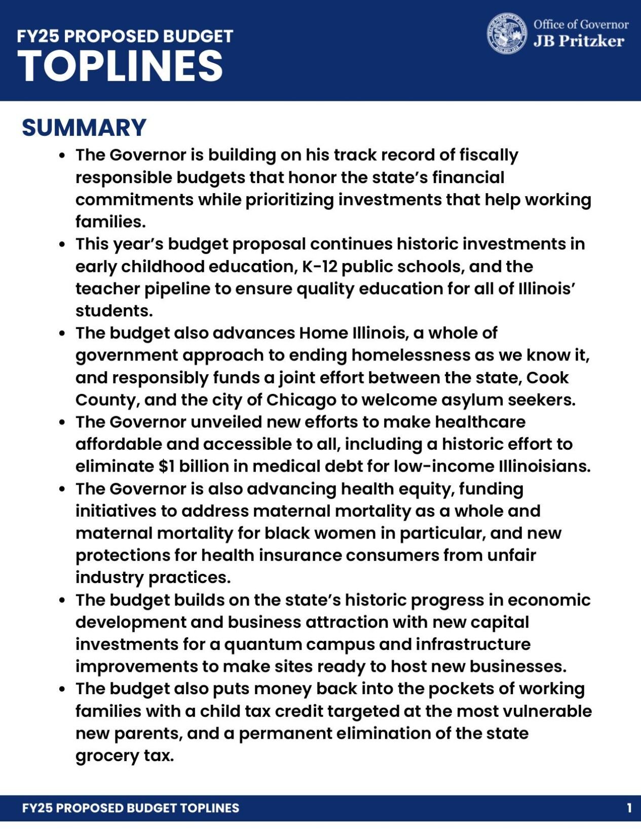 FY25 Proposed Budget Toplines | | Wsiltv.com