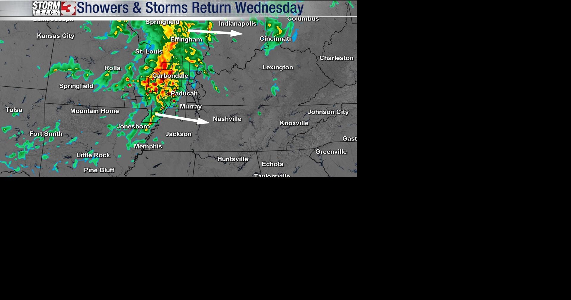 Warmer Tuesday Showers Storms Return Wednesday News Wsiltv