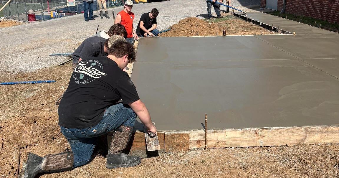 High School Students Gain Hands-On Experience at Simpson Hill Concrete Project
