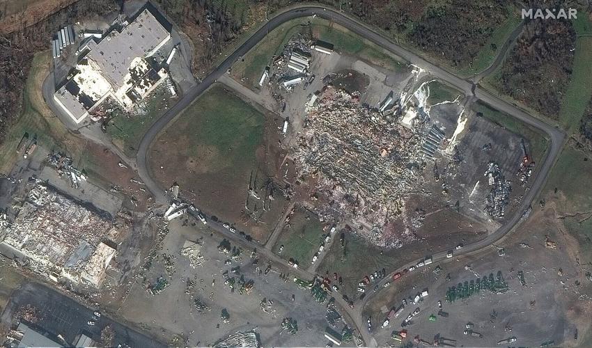 Before-and-after images show scale of tornadoes' devastation