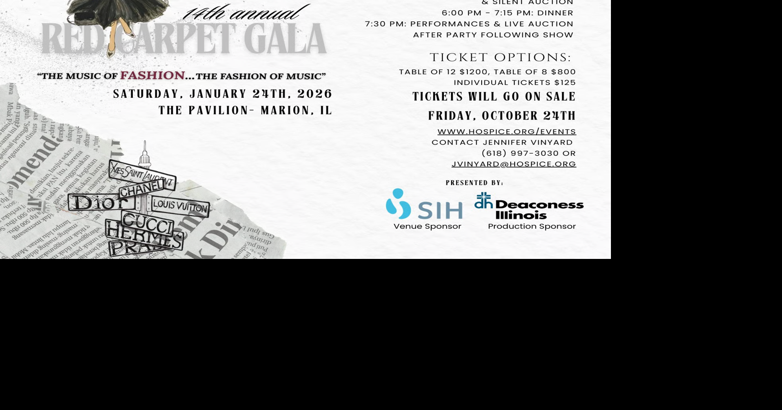 Hospice of Southern Illinois 14th annual Red Carpet Gala set for Saturday