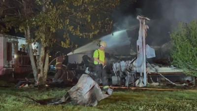 Friday night fire destroys empty trailer in Cambria