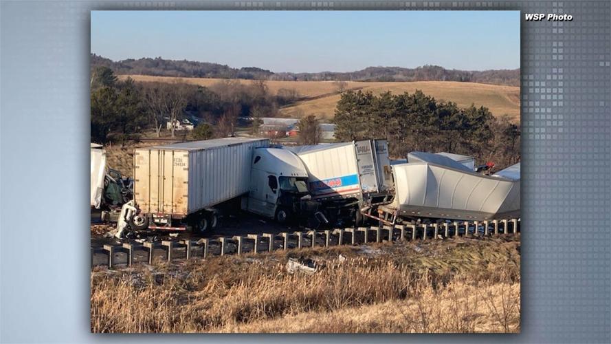 Icy conditions on I94 cause crashes and vehicle runoffs in Wisconsin