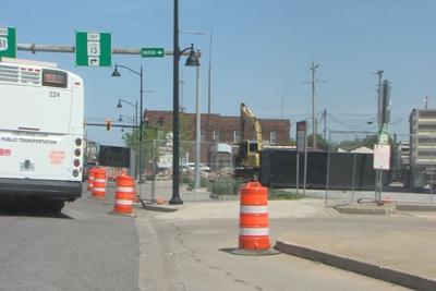 Site of Southern Illinois Multimodal Station pre-construction, 4.18.23
