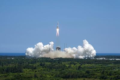 Remnants of an uncontrolled Chinese rocket reentered the atmosphere over the Indian Ocean, US Space Command says