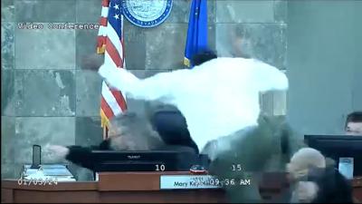 Man who attacked a Nevada judge is sentenced by that same judge to prison for separate incident