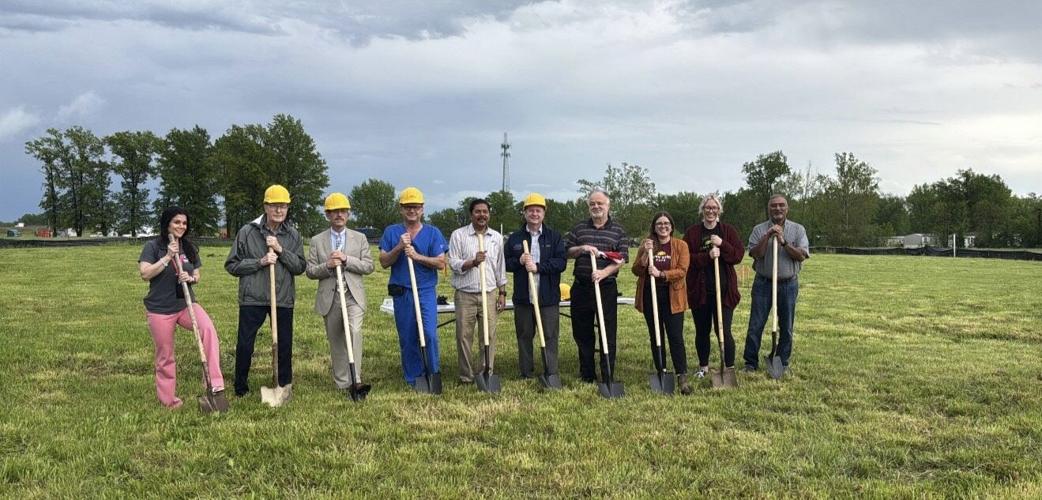 Strip mall groundbreaking