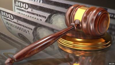 gavel and money