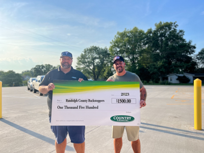 COUNTRY Financial check donation