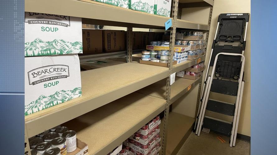 food pantry shelves