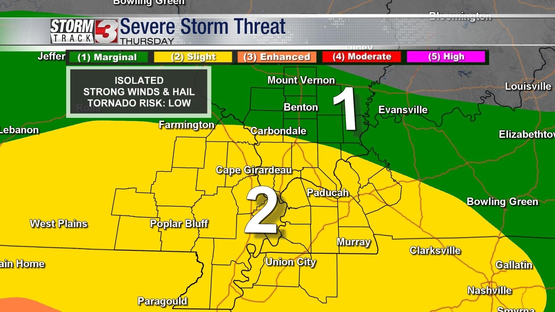 Showers & Storms Thursday, A Few Strong Storms This Afternoon | News ...