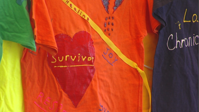 Child Abuse Awareness T-Shirt Display