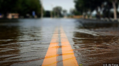 Potential risk for floods in low-lying areas