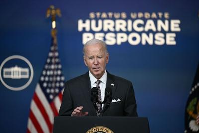 Biden warns hurricane-relief funding needed soon as he calls on Congress to ‘step up’