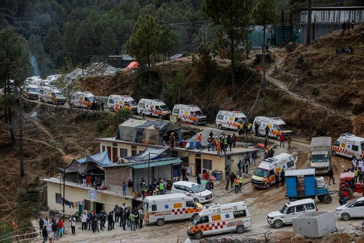 All 41 workers rescued from collapsed tunnel in India after 17-day ordeal