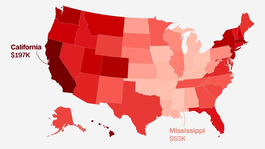 Here is how much household income you’ll need to afford the median-priced home in every US state