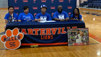Carterville's Zechariah Miller inks football NLI to play for Millikin University