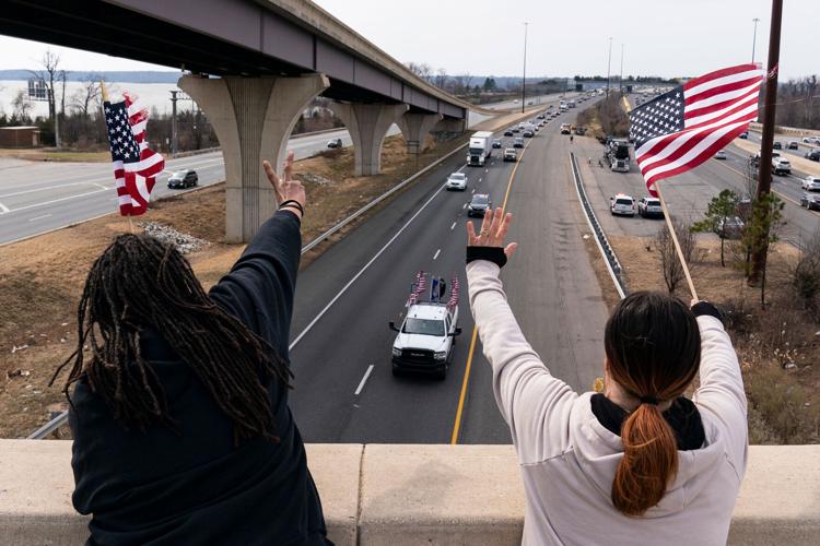 Trucker convoy laps Washington, DC, beltway to protest Covid-19 measures