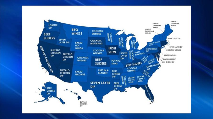 Most popular Super Bowl food by state