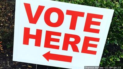 Vote Here sign